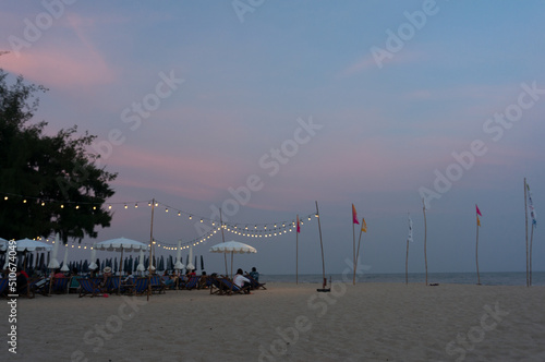 The vast beach at Cha Am, Thailand. photo