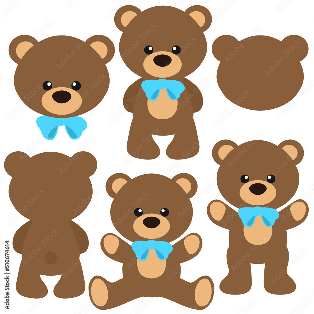 Cute teddy bear boy vector cartoon illustration Cute teddy bear boy vector cartoon illustration