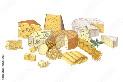 Different types of delicious cheese