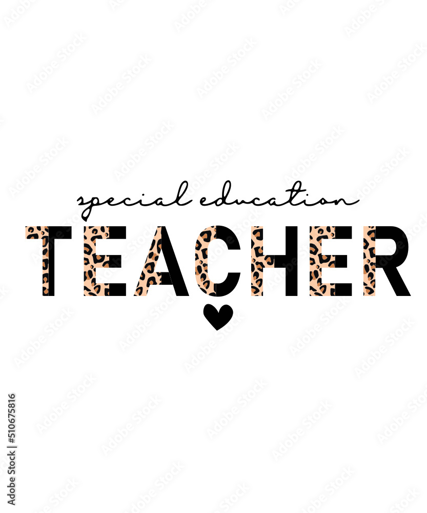 Special Education Teacher svg PNG, Special education teacher half