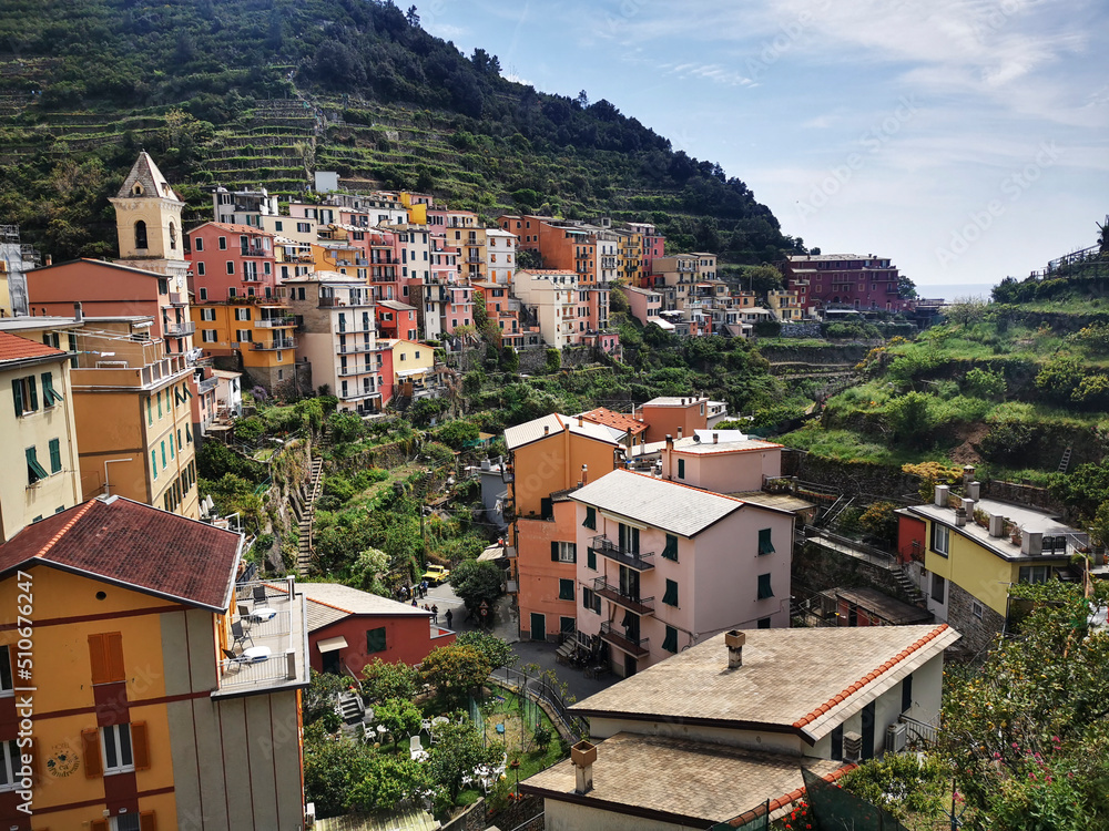 Manarola, Cinque Terre National Park, Liguria, Italy
Town of Manarola, Liguria, Italy.View of the colorful houses along the coastline of Cinque Terre area. Liguria, Italy.