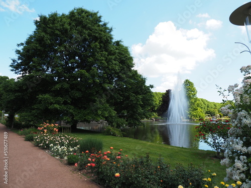 Obraz na płótnie Rosengarten in Zweibrücken w salonie