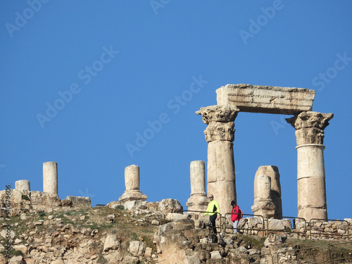Amman citadel - jordan (Temple of Hercules - historical Roman building)