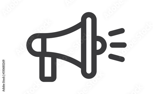 Megaphone icon. Loudspeaker vector illustration. Loud message promotion offer symbol.