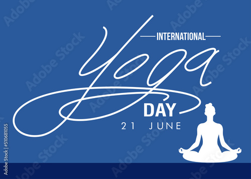 International Yoga day 21 june web banner EPS10 vector.Meditation Practice Yoga Colorful Fitness Concept. Vector illustration
