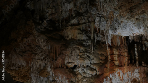 the caves of Borgio Verezzi with its stalactites and stalagmites and its millenary history in the heart of western Liguria in the province of Savona photo