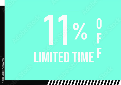 11 percent off with vector off square format