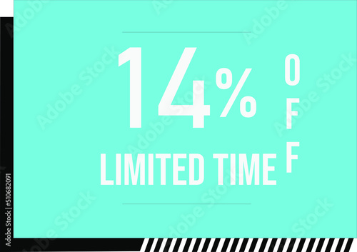 14 percent off with vector off square format