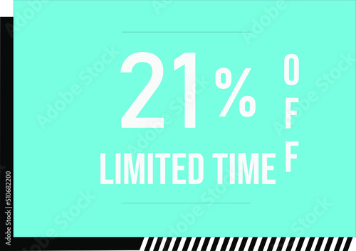 21 percent off with vector off square format