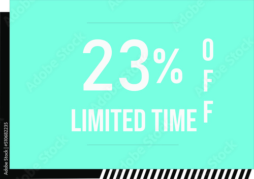 23 percent off with vector off square format