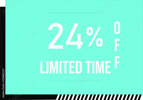 24 percent off with vector off square format