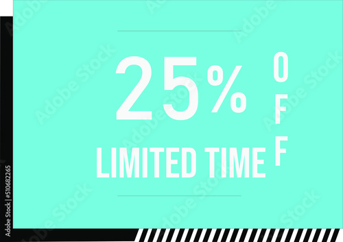 25 percent off with vector off square format