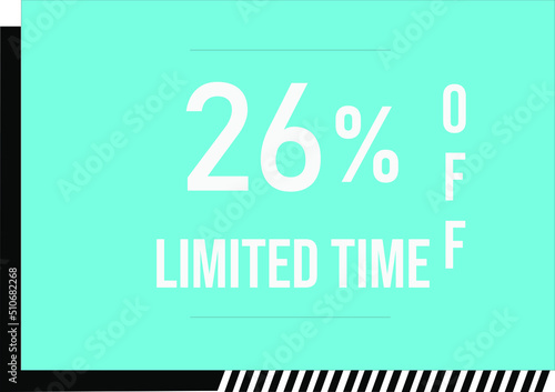26 percent off with vector off square format