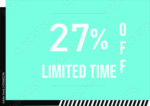 27 percent off with vector off square format