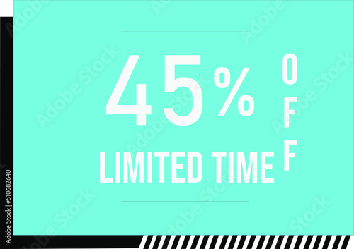 45 percent off with vector off square format