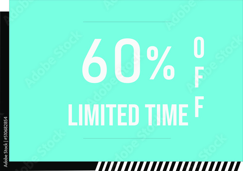 60 percent off with vector off square format