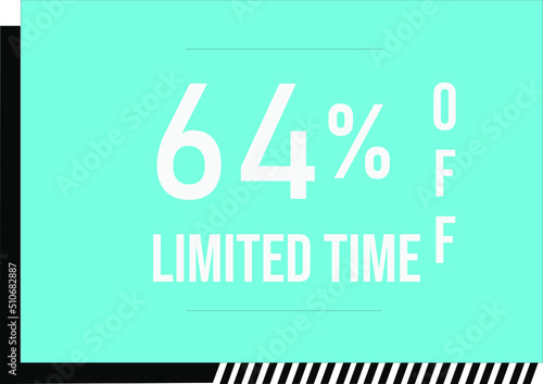 64 percent off with vector off square format