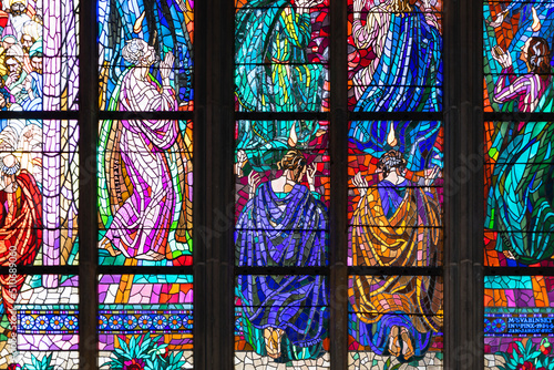 Photography Stained glass windows of St