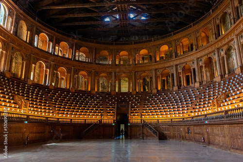 PARMA, ITALY, 13 JUNE 2021 Farnese Wooden Theatre in Pilotta Palace photo