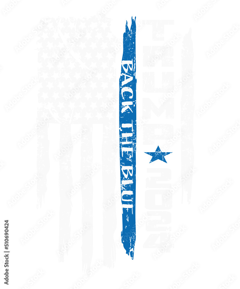 trump 2024 svg, trump thin blue line back the blue, trump flag svg