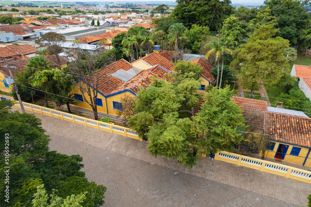 Brodowski, São Paulo ,Brazil - Circa june 2022: Aerial image of ...