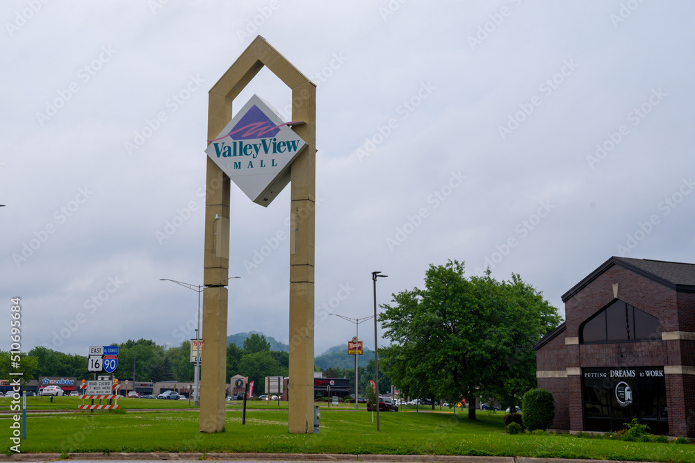 LaCrosse, Wisconsin June 11, 2022 Sign and logo for the Valley View