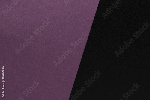 Purple and black color paper texture background. Two color texture with blank space