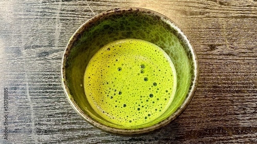 茶器に入れられた抹茶
 photo