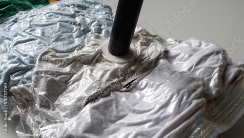 Getting air out of a vacuum bag