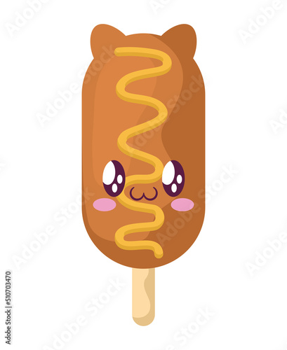 kawaii corn dog