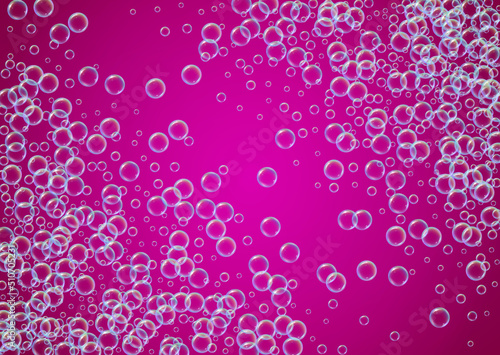 Soap bubble. Detergent bath foam and suds for bathtub. Shampoo.