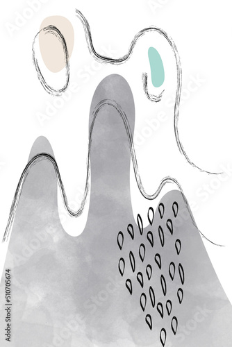 Watercolor boho style. Textural abstraction for the design of covers, booklets. invitations.