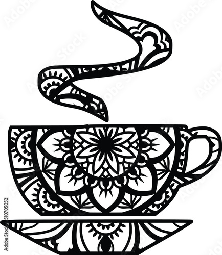 Mandala design. You can change the color and size of the design. Will fit well as a design on a shirt or in your shadow box. You can also use laser cutters like Cricut, Glowforge