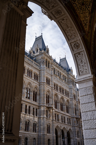 Photography Capital of Austria Vienna, architectural and decoration elements on ceilling and