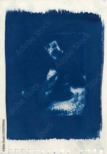cyanotype texture paper image background photogram