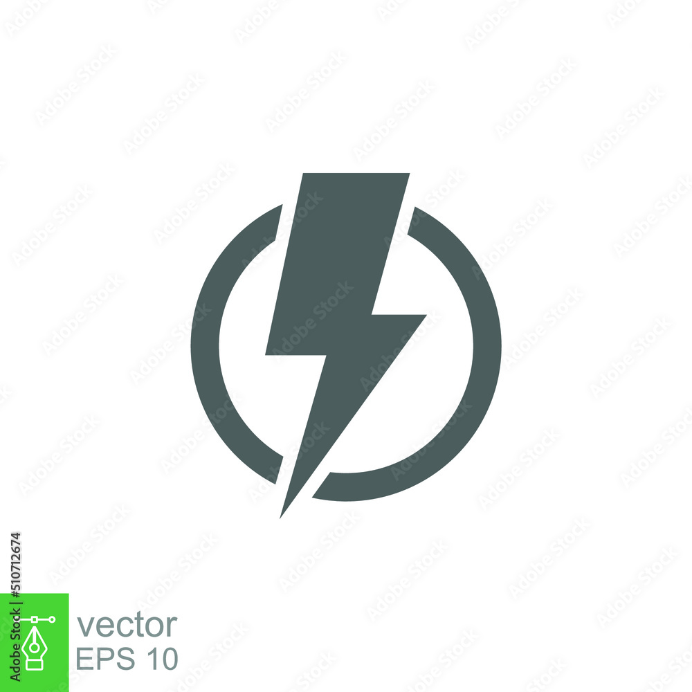 Power icon. Lightning, bolt, energy and thunder electric concept. Vector illustration isolated. EPS 10. Power icon. Lightning, bolt, energy and thunder electric concept. Vector illustration isolated. EPS 10.
