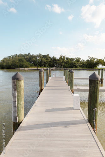 A pier in the middle of the landscape. Everglades  Florida
