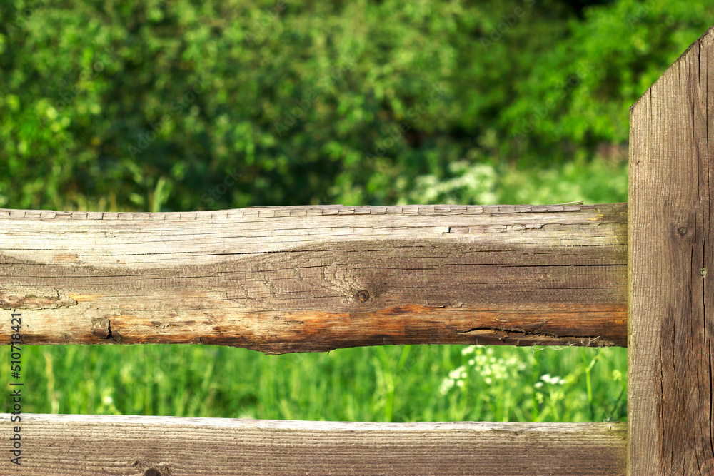 wooden fence with grass in summe countryside wooden fence with grass in summe countryside