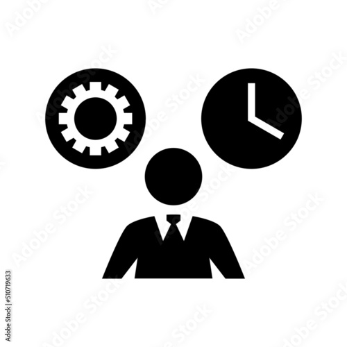 job time icon or logo isolated sign symbol vector illustration - high quality black style vector icons
