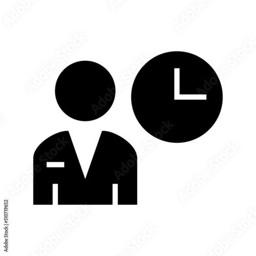 job time icon or logo isolated sign symbol vector illustration - high quality black style vector icons 