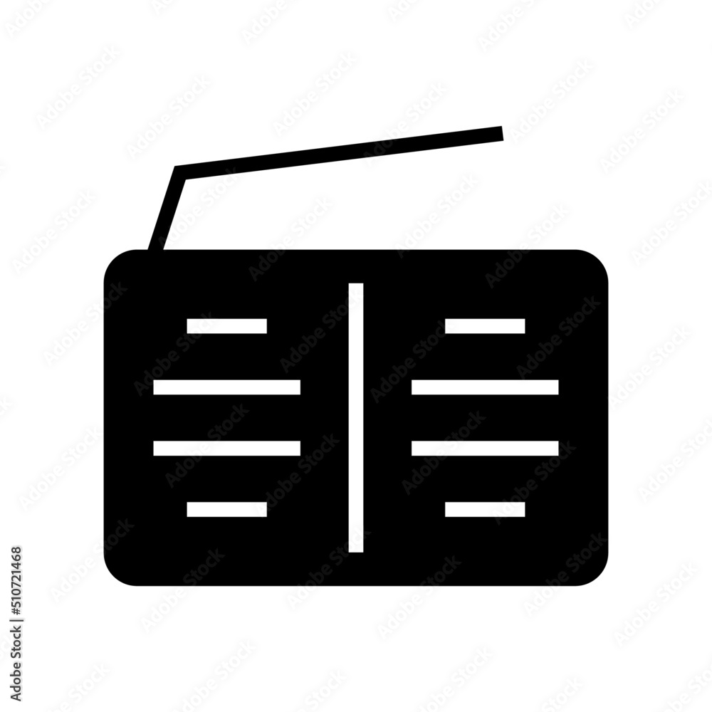 radio icon or logo isolated sign symbol vector illustration - high quality black style vector icons

