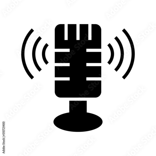 podcast icon or logo isolated sign symbol vector illustration - high quality black style vector icons
