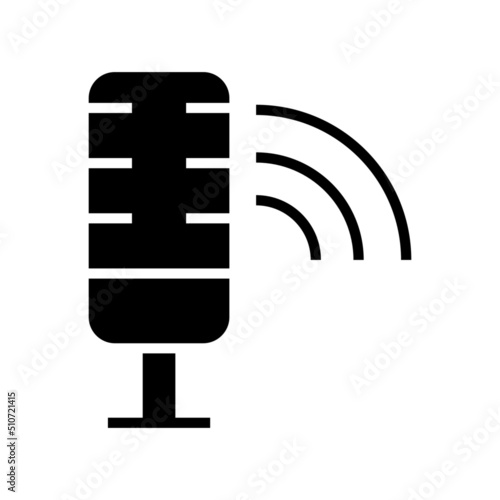 podcast icon or logo isolated sign symbol vector illustration - high quality black style vector icons
