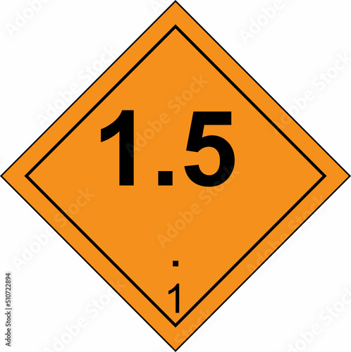 señal, adr1.5, 1.5, 1, explosivo , pictograma, vector, imagen, indicar, anuncio, aviso, señalética, icono, símbolo, Fuego Moderado, riesgo de expansión, pirotecnia, fragmentación,