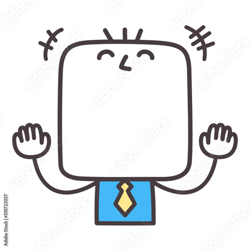 楽しくて大笑いをするビジネスマンのイラスト