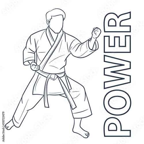 Vector taekwondo martial art basic technique