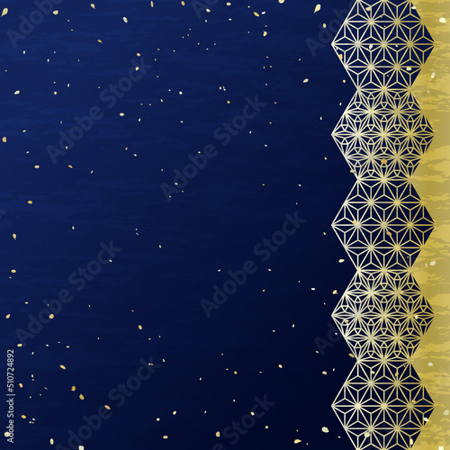 麻の葉柄をアレンジした和風ベクター素材