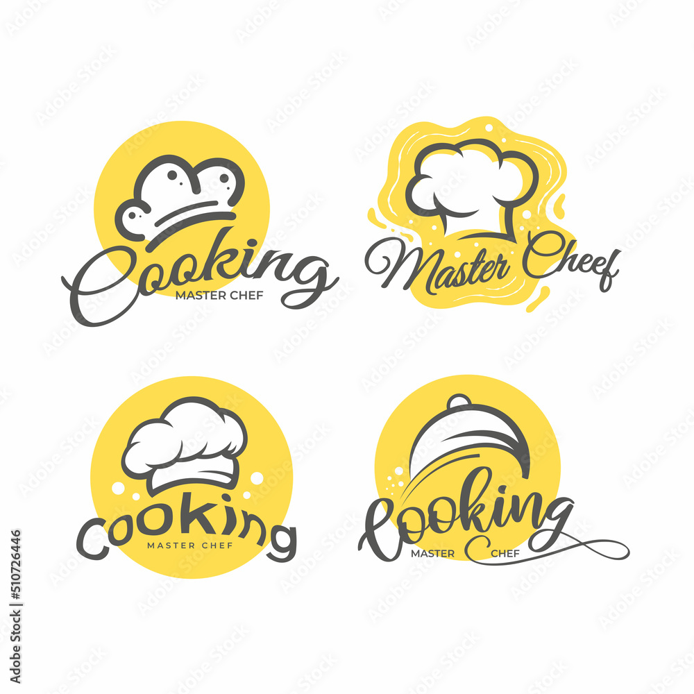 Set of Cooking icon logo design concept for restaurant or culinary course