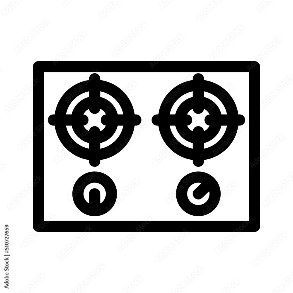 gas stove icon or logo isolated sign symbol vector illustration - high quality black style vector icons
