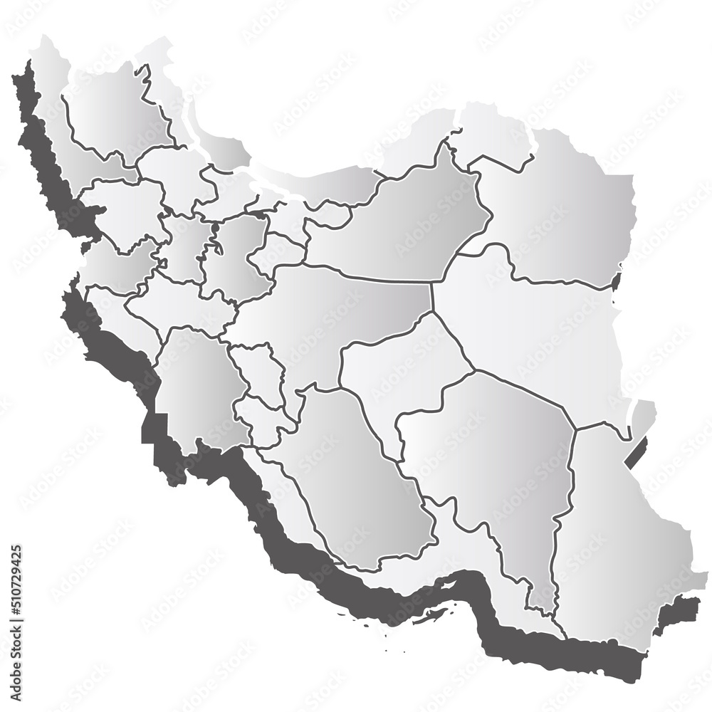 Obraz premium イラン 地図 シルエット アイコン